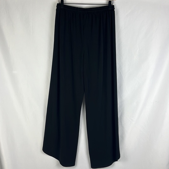 1. State Beachy Split Front Hem Drawstring Pull On Black Pants Womens Size S - Picture 2 of 13